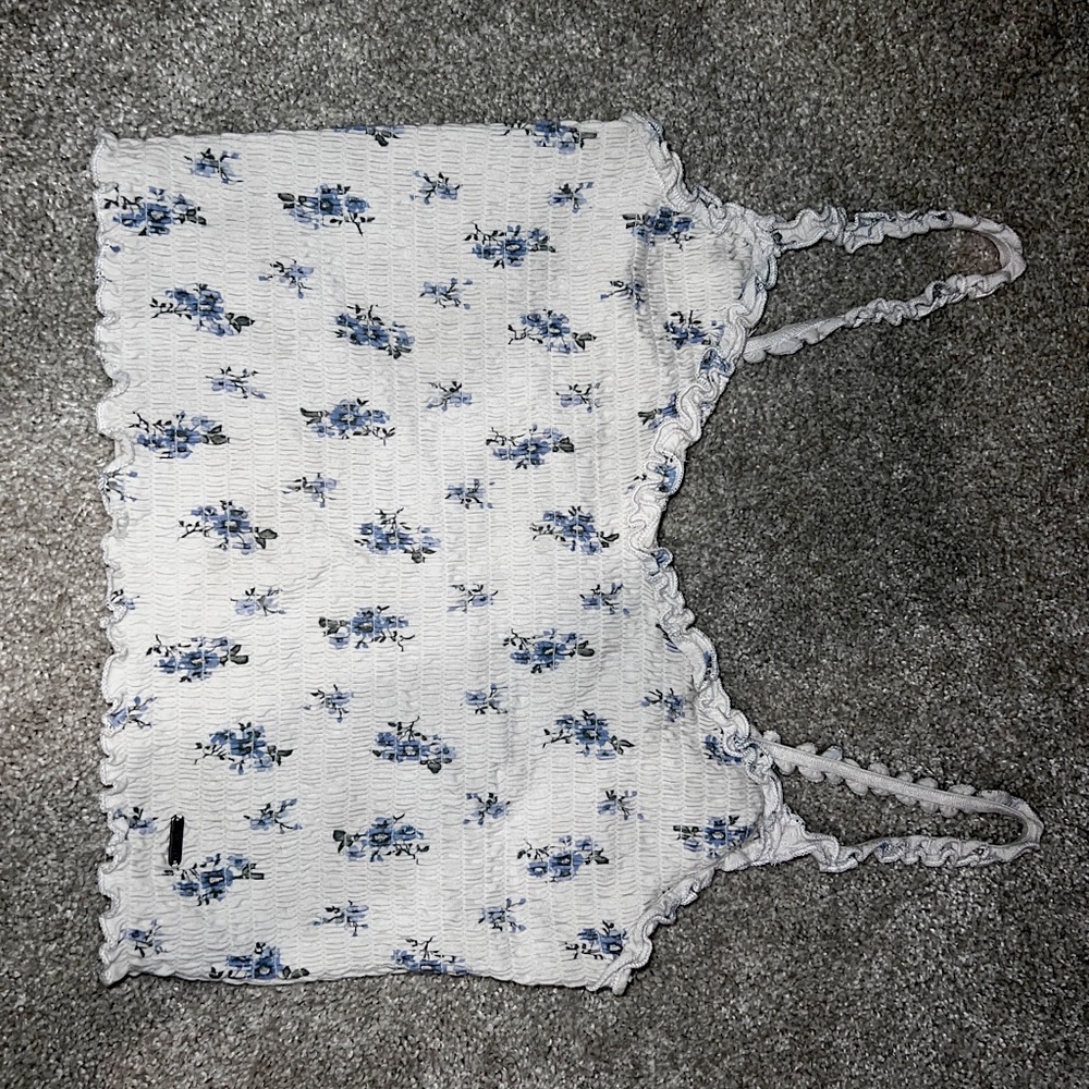 Hollister Floral Crop Top with Straps